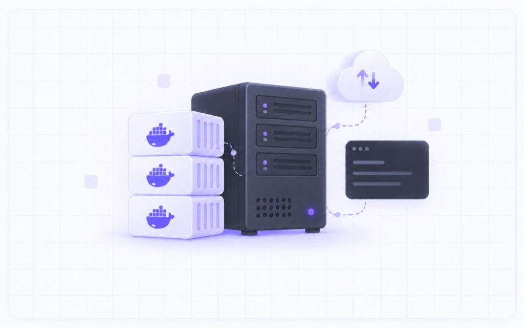 کانتینرهای Docker در حال اجرا روی سرور